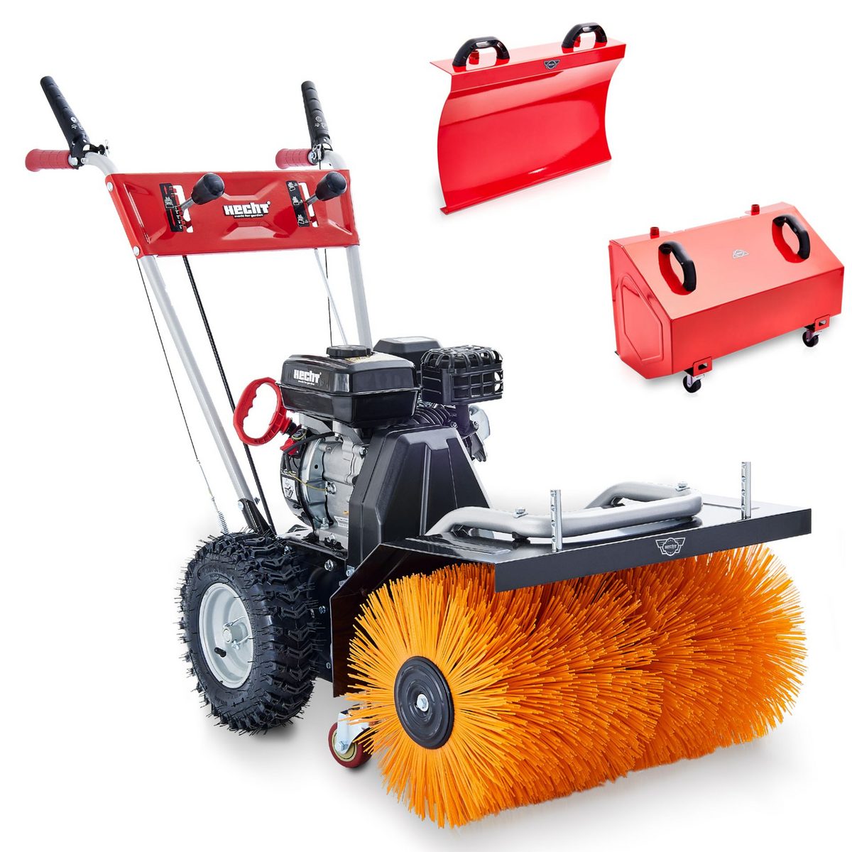 Hecht Benzin-Kehrmaschine 8615 mit Schneeschild