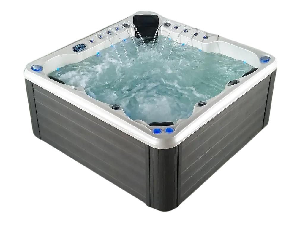 JVmoebel Whirlpool-Badewanne Whirlpool Massagebad Outdoor-Spa in Weiß mit Massagefunktionen