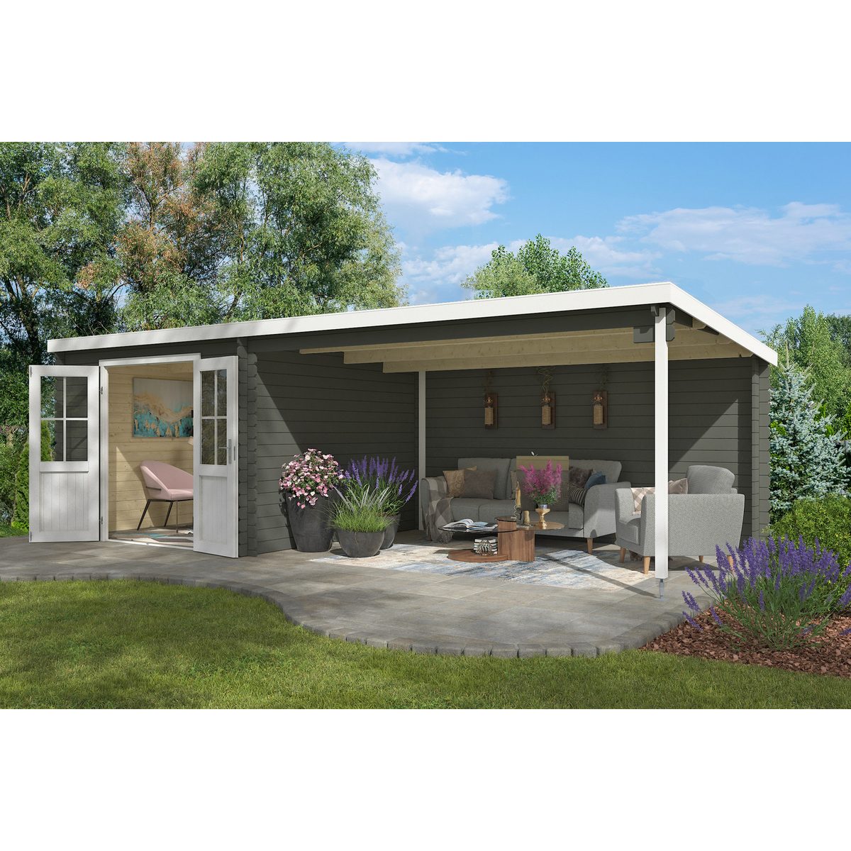 Nordic Holz Gartenhaus St. Louis