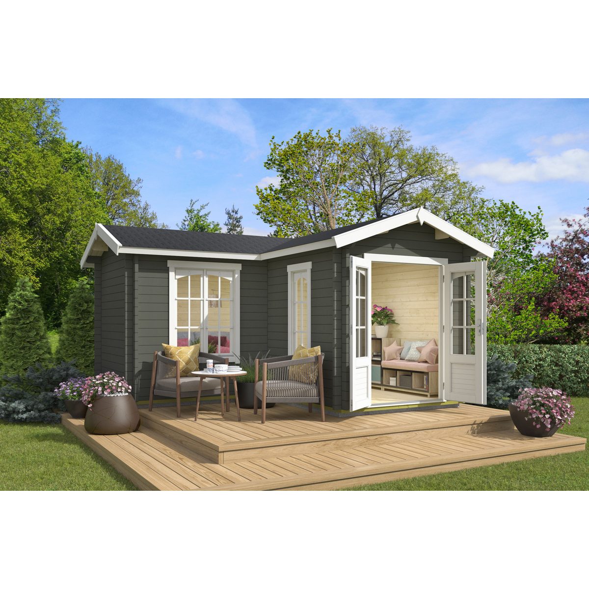 Nordic Holz Gartenhaus PORTSMOUTH 44