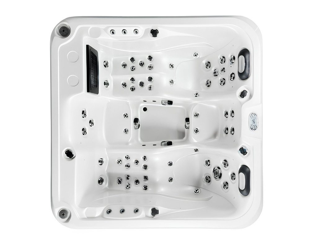JVmoebel Whirlpool-Badewanne Whirlpool Relaxpool Weiß - Acryl Outdoor-Spa mit Massagedüsen