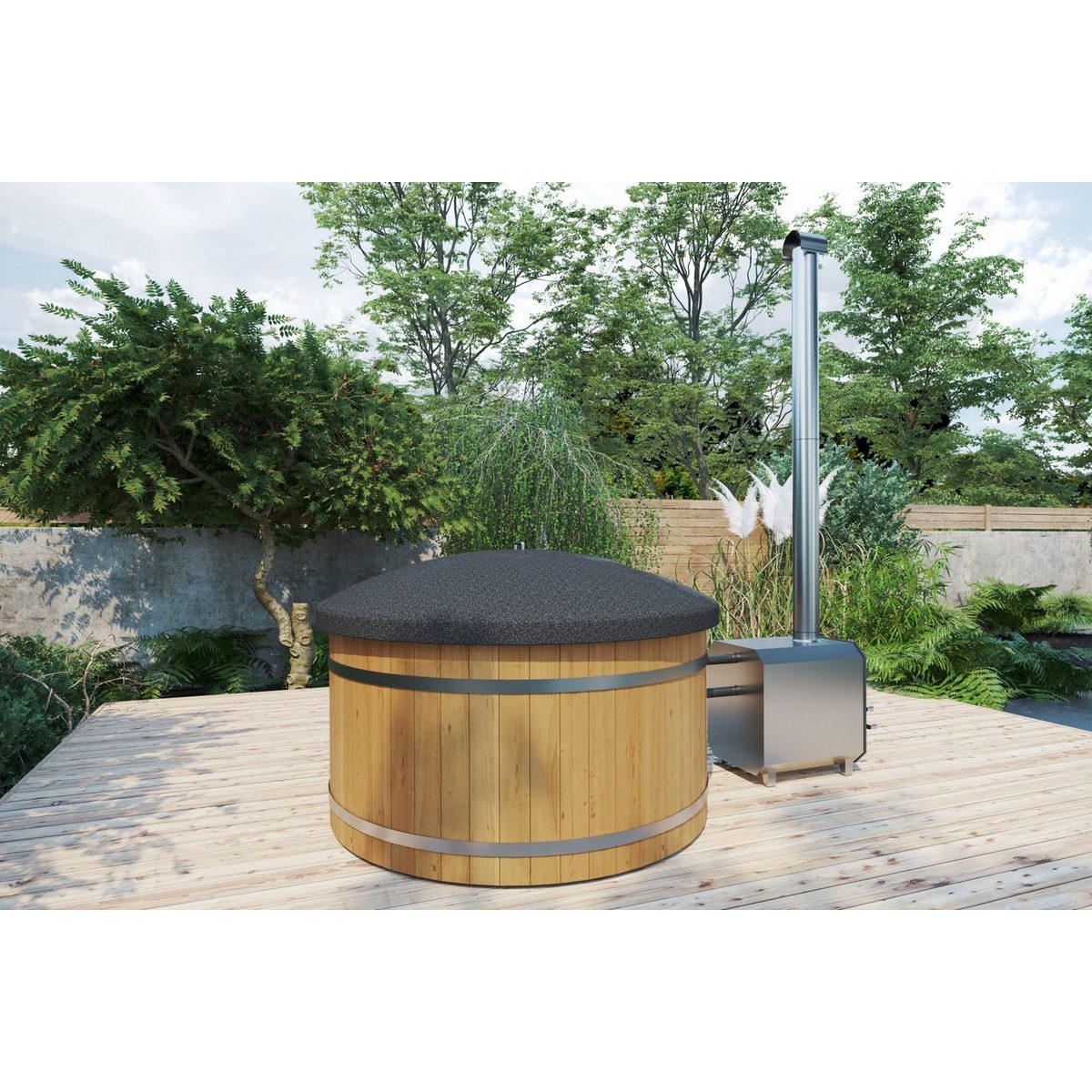 mit Holz Ofen