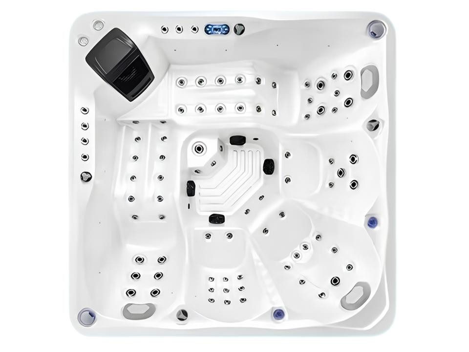 JVmoebel Whirlpool-Badewanne Outdoor-Spa Hot Tub in Weiß mit Massagefunktion und Acryl-Oberfläche