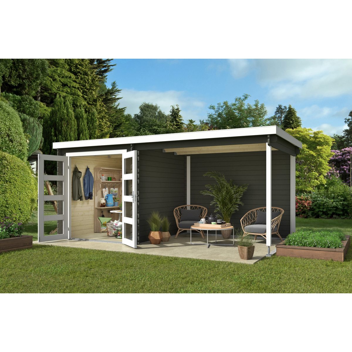 Nordic Holz Gartenhaus Long Beach