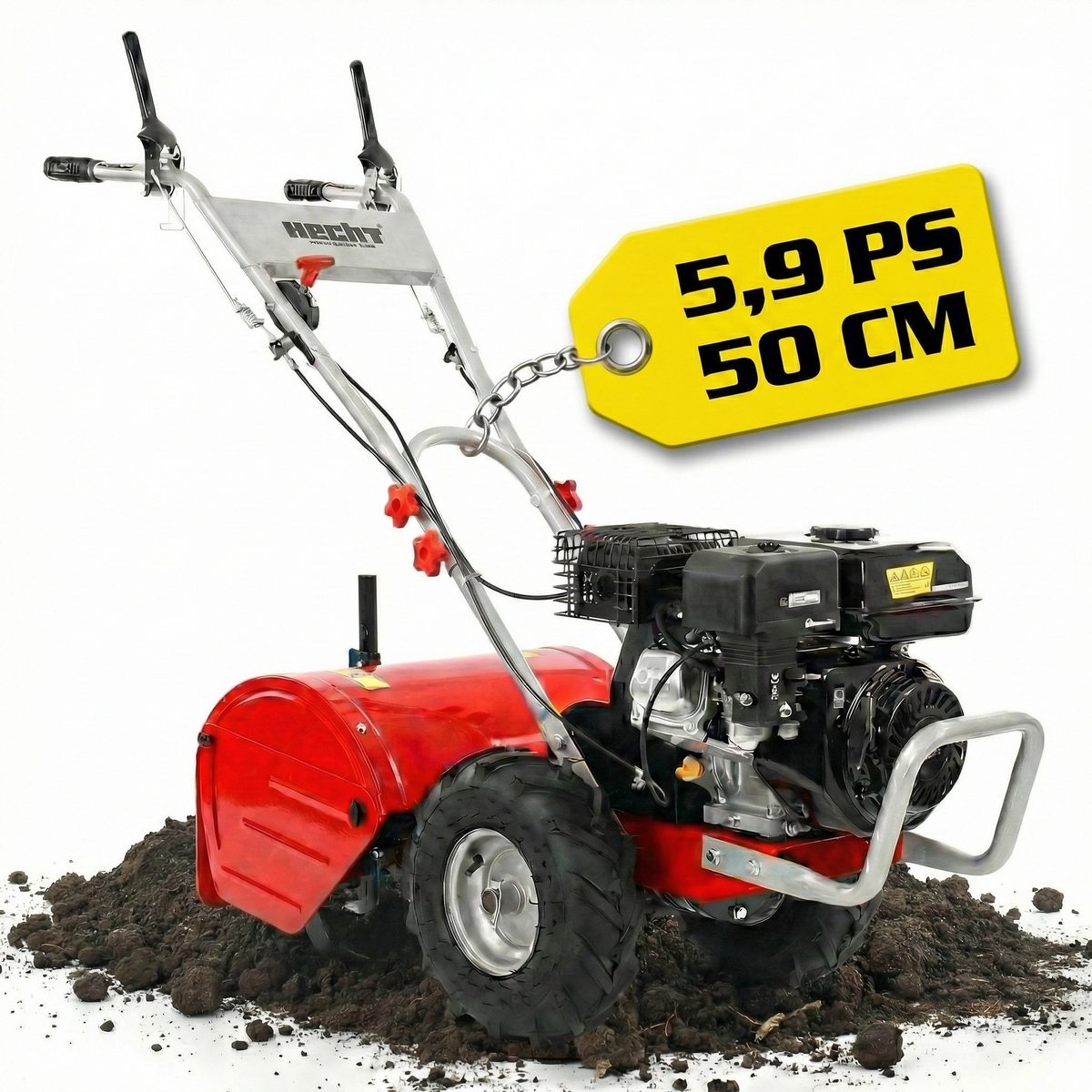 Hecht Benzinmotorhacke Gartenfräse 750 Gartenhacke Motorfräse Bodenhacke Bodenfräse