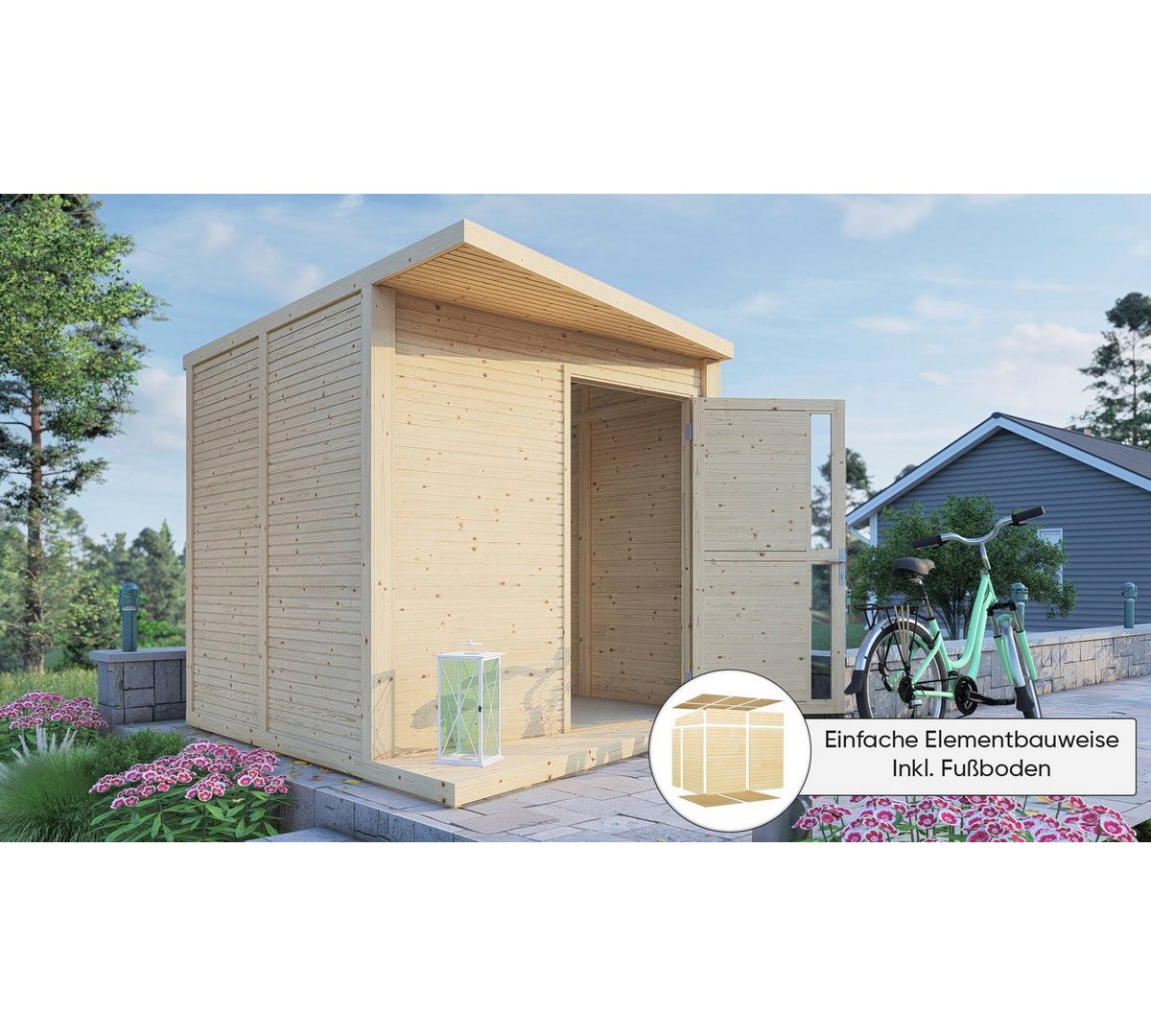 BERTILO Gartenhaus Rhombus Konzept