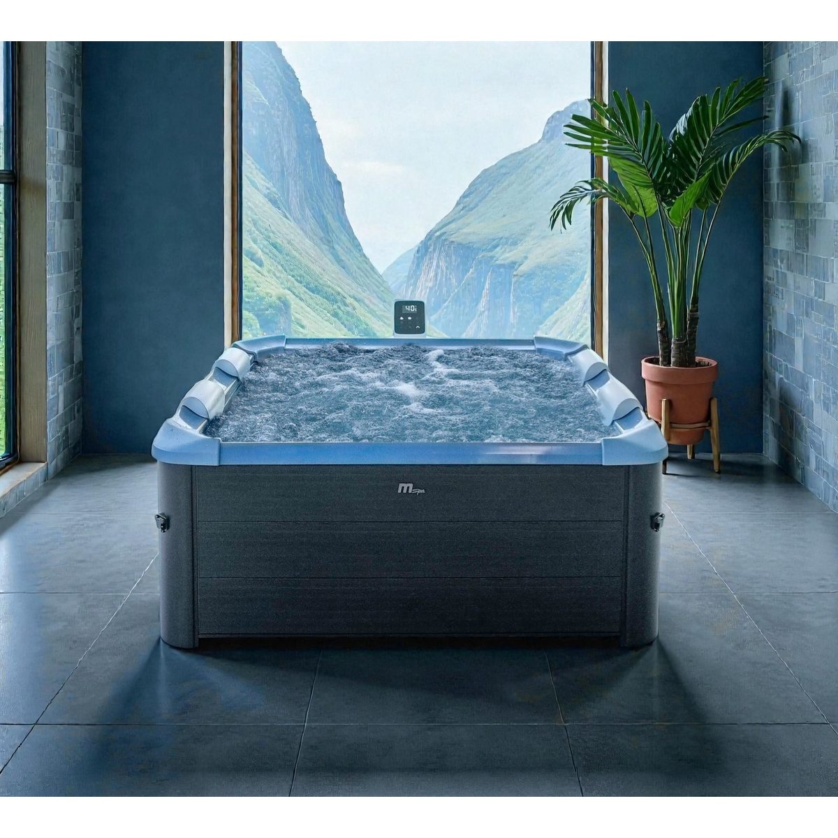 mSpa Whirlpool Oslo SAPPHIRE XL - Ø 160 x 65 cm - ganzjährig Outdoor Pool
