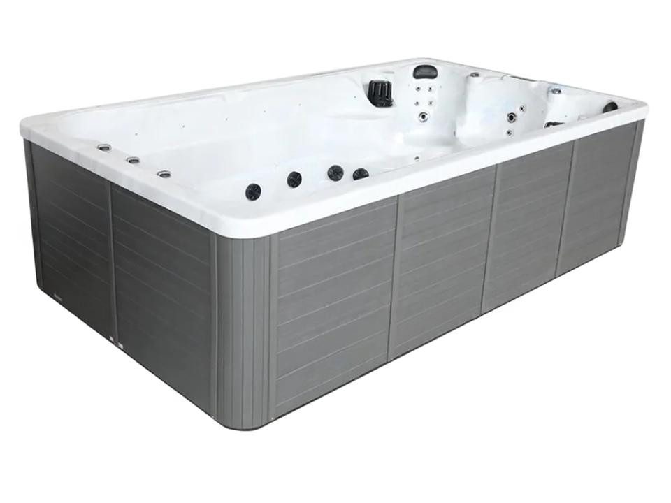 JVmoebel Whirlpool-Badewanne Relaxpool Sprudelbad Outdoor Whirlpool Weiß Acryl mit Massagefunktion