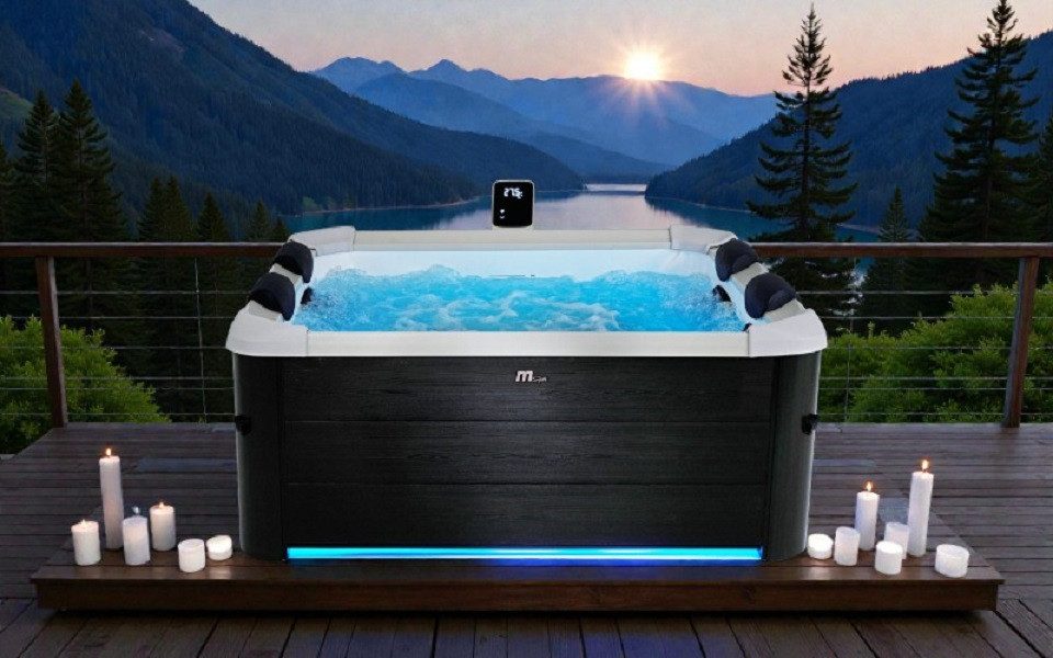 mSpa Whirlpool Oslo XL - Ø 160 x 65 cm - ganzjährig Outdoor Pool - 6Pers. - UVC+