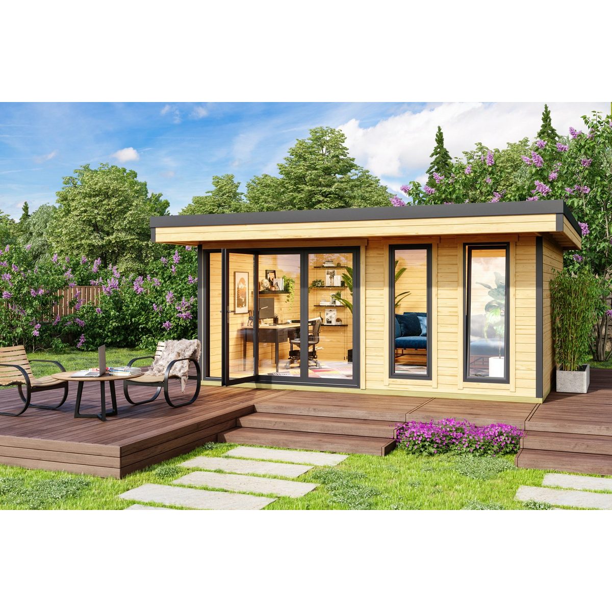 LASITA MAJA Gartenhaus DOMEO 8 CARBONGRAU/ANTHRAZIT