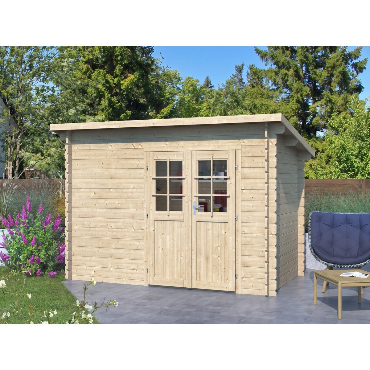 Woodtex Gartenhaus WOODTEX Gartenhaus Aras 34 mm