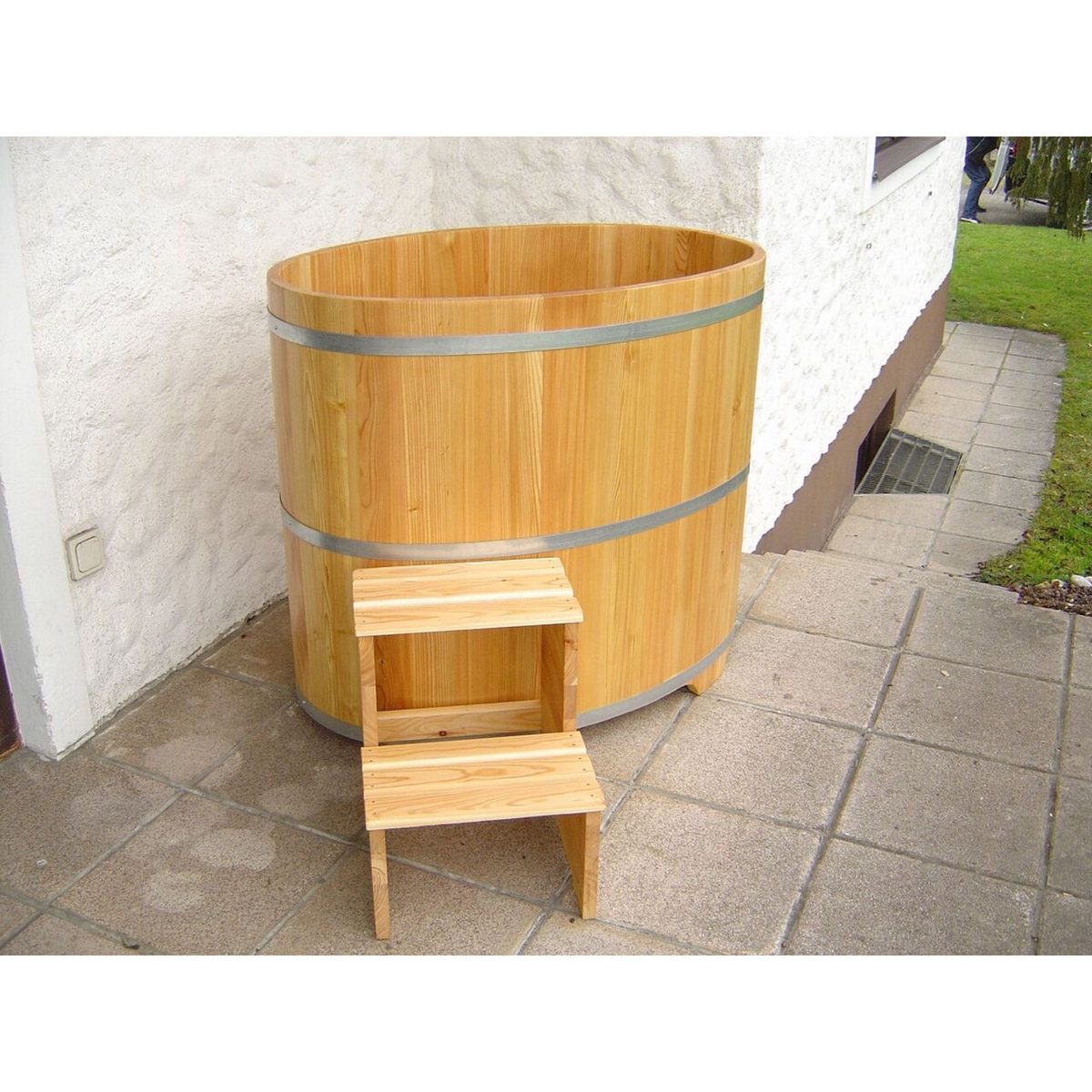 Achleitner Holzwaren Whirlpool Achleitner Sauna Tauchbecken aus Lärchenholz farblos beschichtet 741