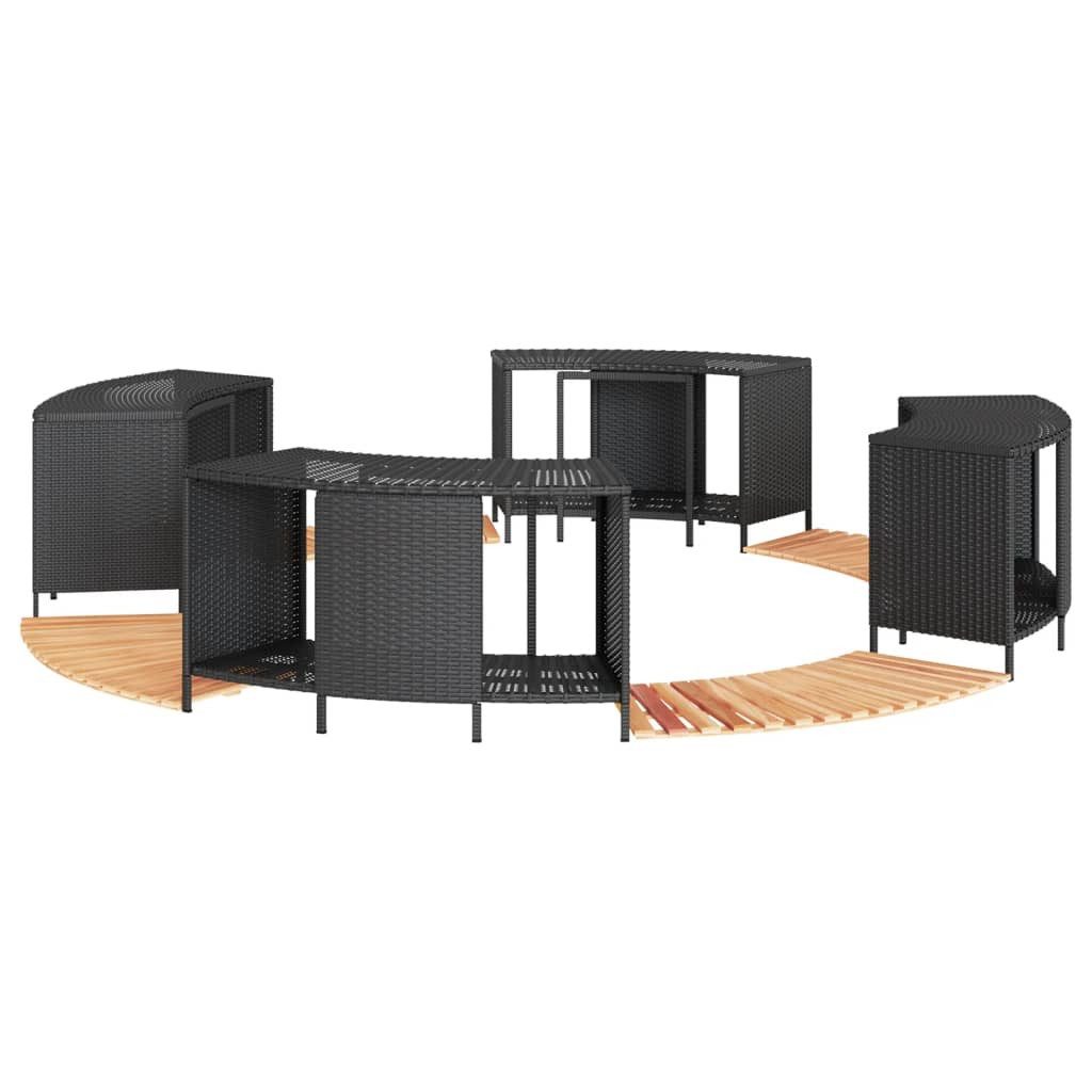 vidaXL Whirlpool 4x Step 4x Rack Whirlpool-Verkleidung Whirlpoolrahmen Whirpoolumrahmu