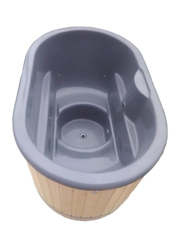 Xlmoebel Whirlpool-Badewanne Thermoholz Badefass mit externem Badofen für Garten und Entspannung