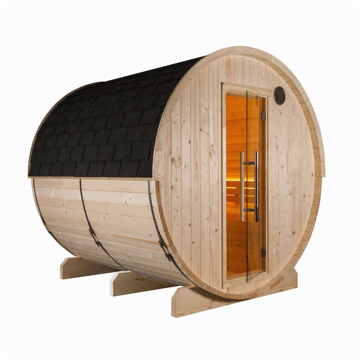 HARVIA Harvia Finnische Fass-Gartensauna Kuusi 220 View – Außenansicht