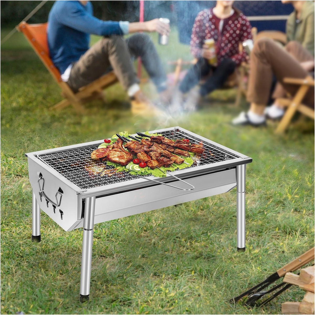 sunjas-bbq-smoker-17357397-detailansicht SunJas SunJas Holzkohlegrill CA-09C Edelstahl Holzkohlegr – Detailansicht