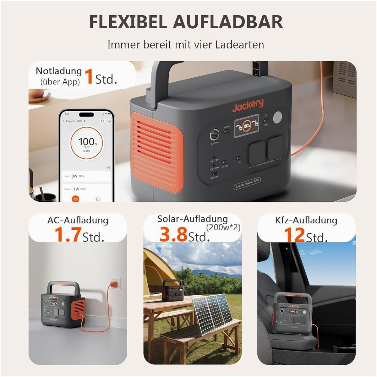 Jackery Jackery Tragbare Powerstation Explorer 1000 v2 – Detailansicht