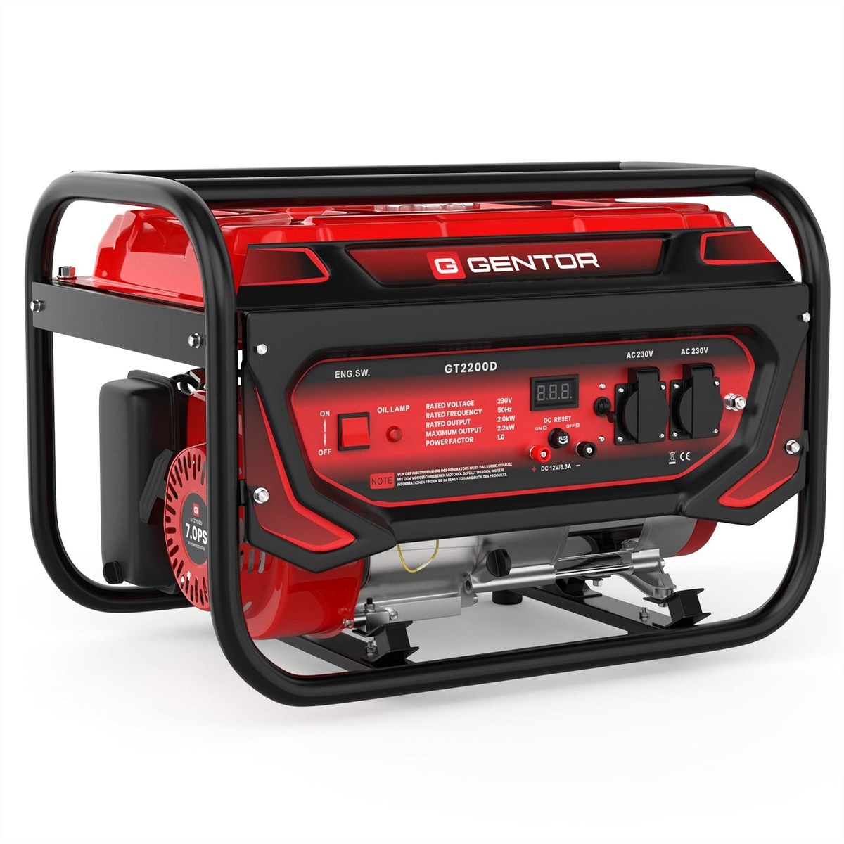 GENTOR GENTOR Benzin-Stromerzeuger 2200W – Produktansicht
