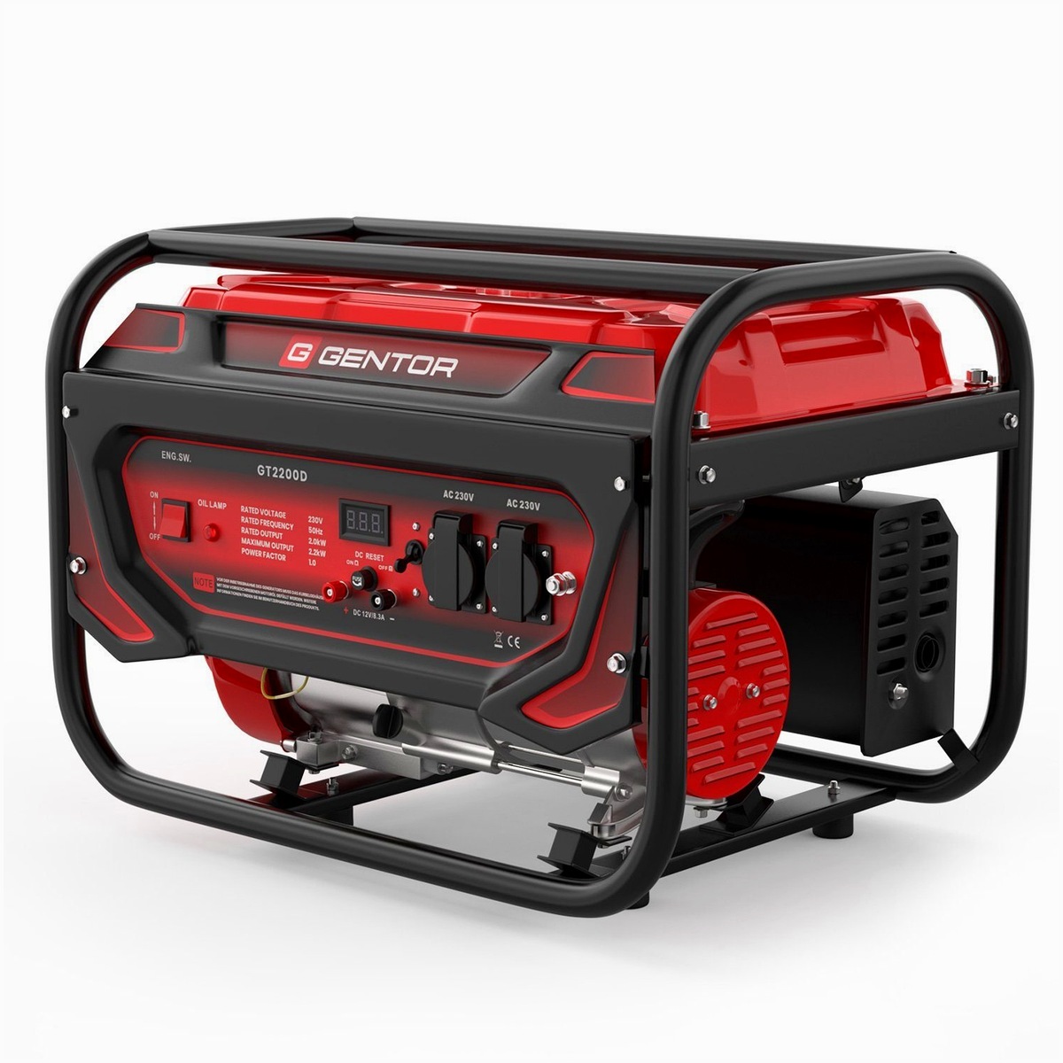 GENTOR GENTOR Benzin-Stromerzeuger 2200W – Seitenansicht