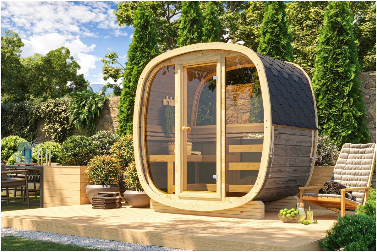 Finn Art Blockhaus Traditionelle Finn Art Blockhaus Fasssauna: Exklus – Innenansicht