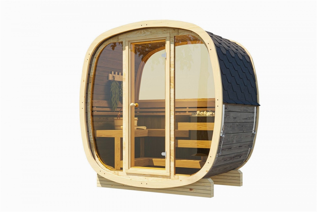 Finn Art Blockhaus Traditionelle Finn Art Blockhaus Fasssauna: Exklus – Detailansicht