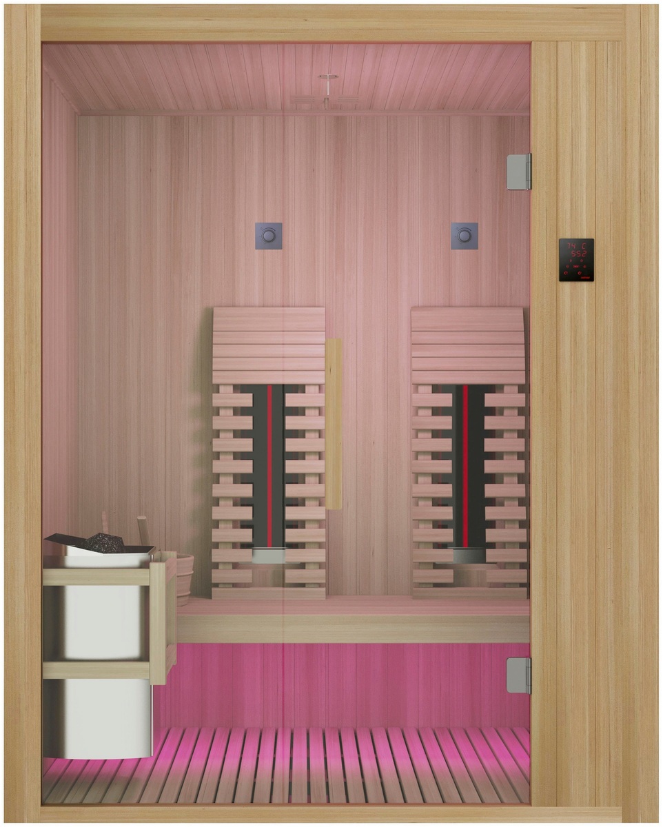 Sanotechnik Wellness-Oase: Infrarotkabine und Saun – Detailansicht