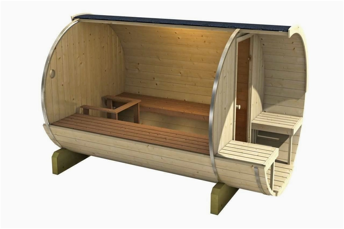 Finn Art Blockhaus Komfortable Finnische Fasssauna - Finn Art Blockha – Innenansicht
