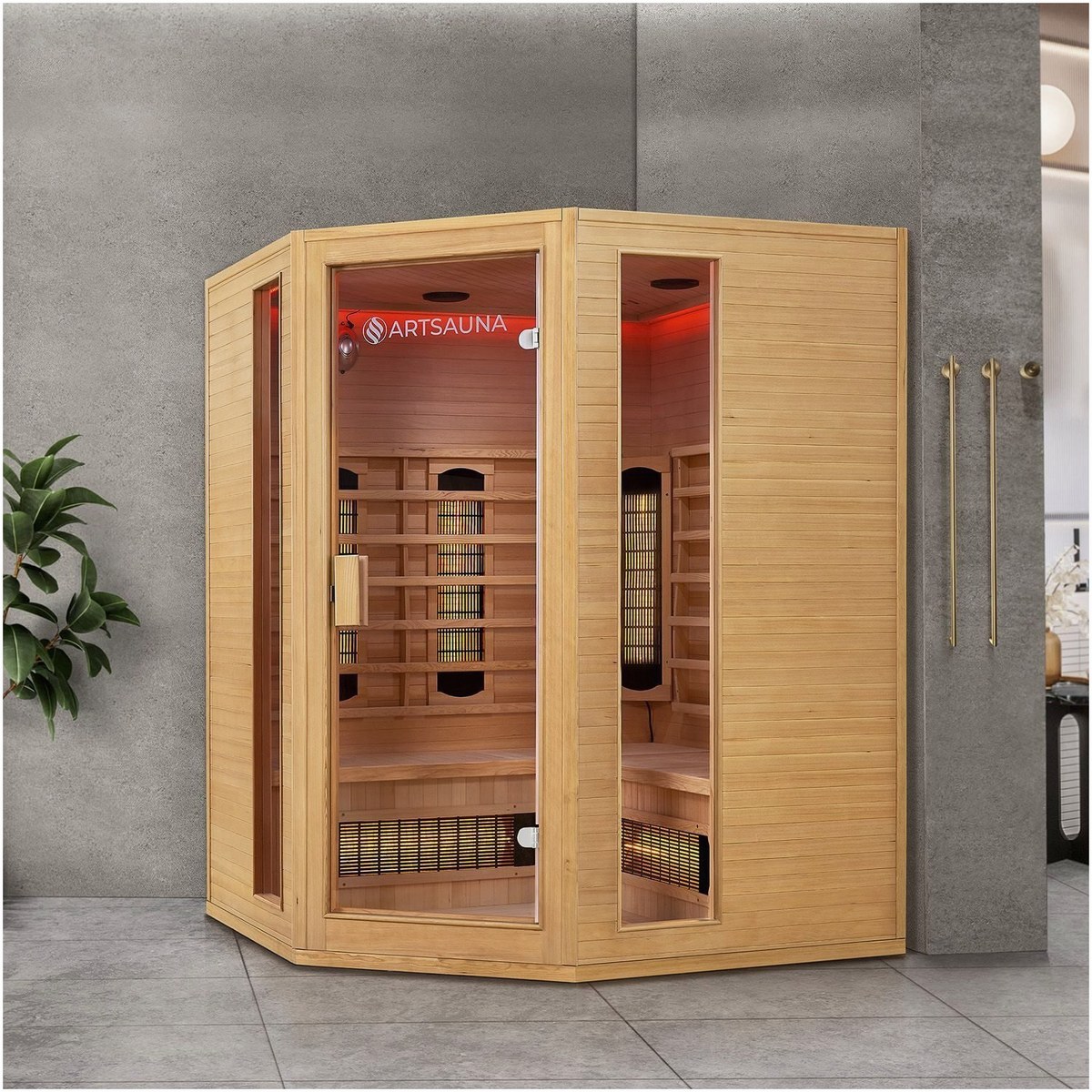 Artsauna Artsauna Infrarot-Wohlfühlkabine Nyborg - Ihr Tor – Innenansicht