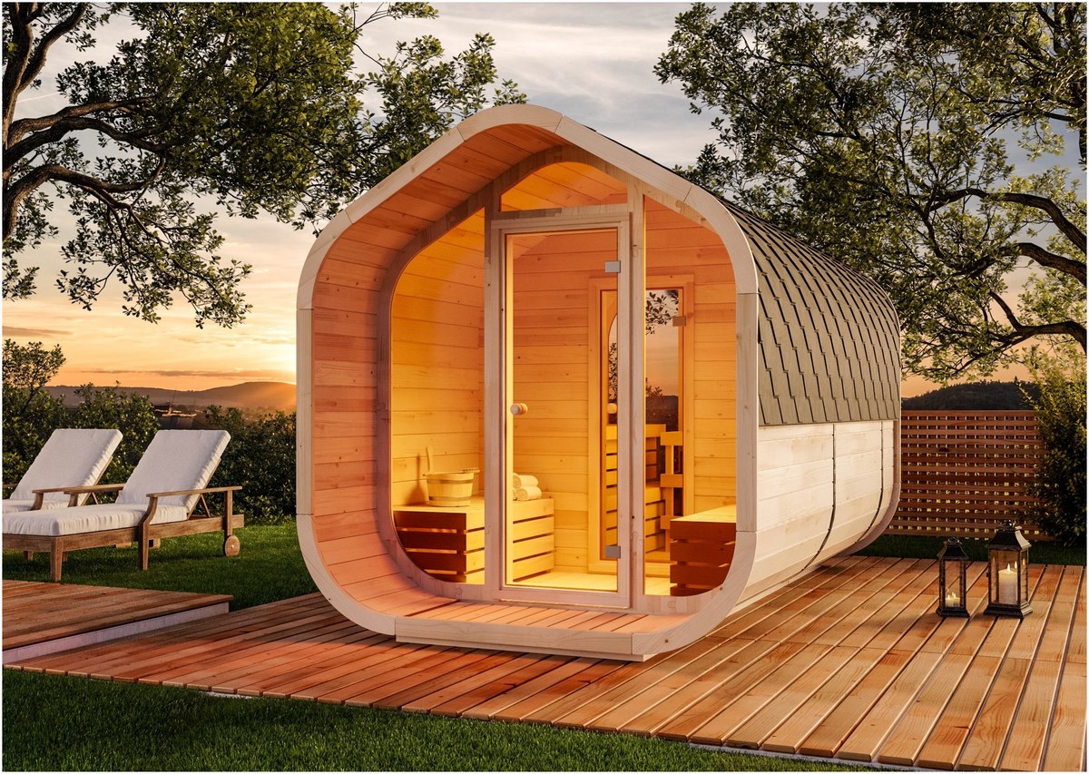 FinnTherm FinnTherm ScandiCube Wave Deluxe - Exklusive Fasss – Detailansicht