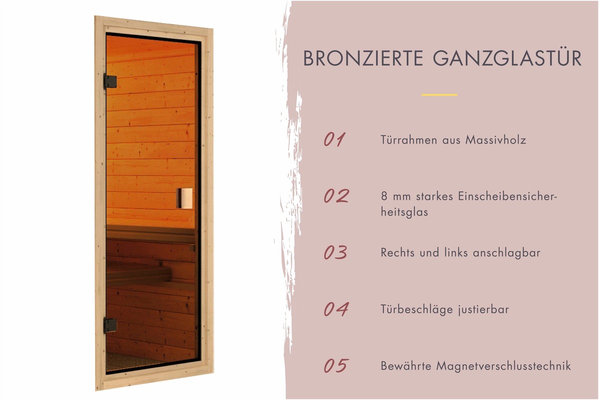 Karibu Karibu Holzsauna - Wohlfühloase im Garten – Detailansicht