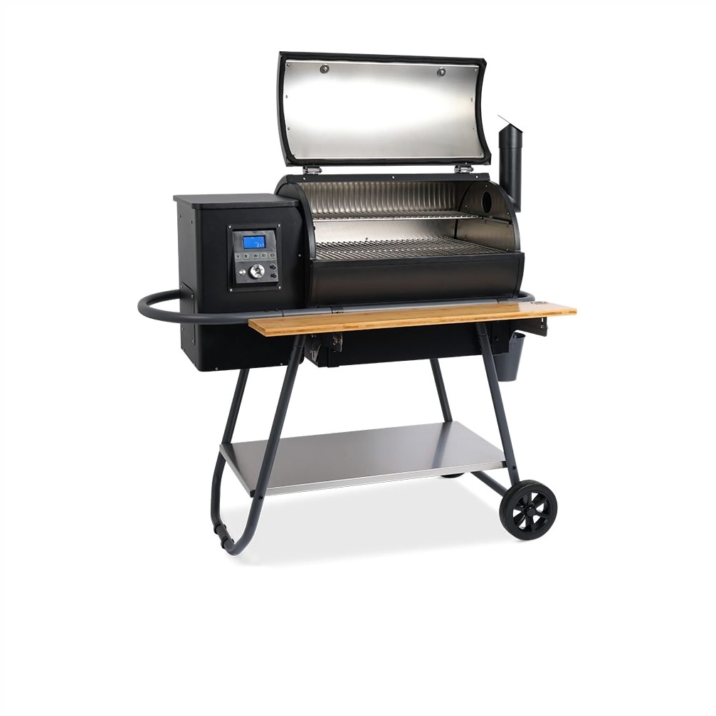 Moesta BBQ Moesta BBQ Sheriff Pelletgrill Modell 2022 mit Abl – Seitenansicht