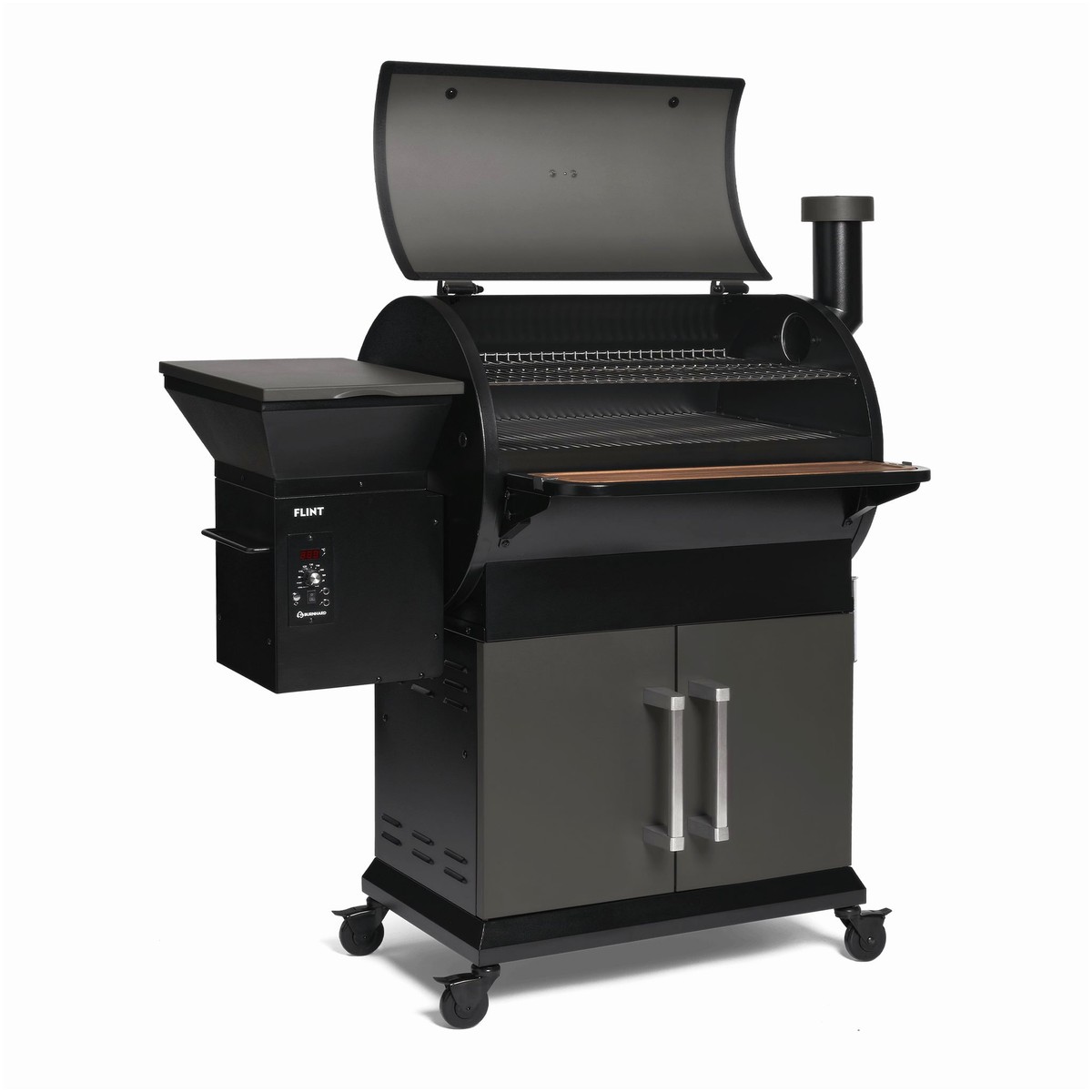 BURNHARD® BURNHARD® Pelletsmoker FLINT, Räucherofen mit Temp – Detailansicht