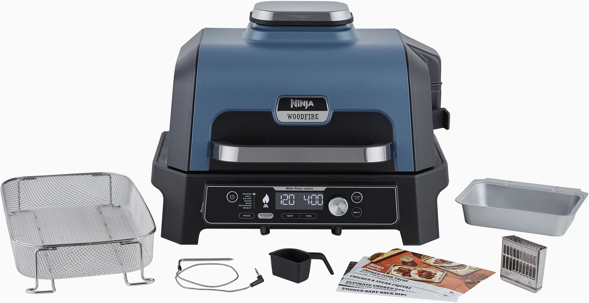 NINJA NINJA Woodfire Pro Connect XL OG901EU Elektrogrill – Seitenansicht
