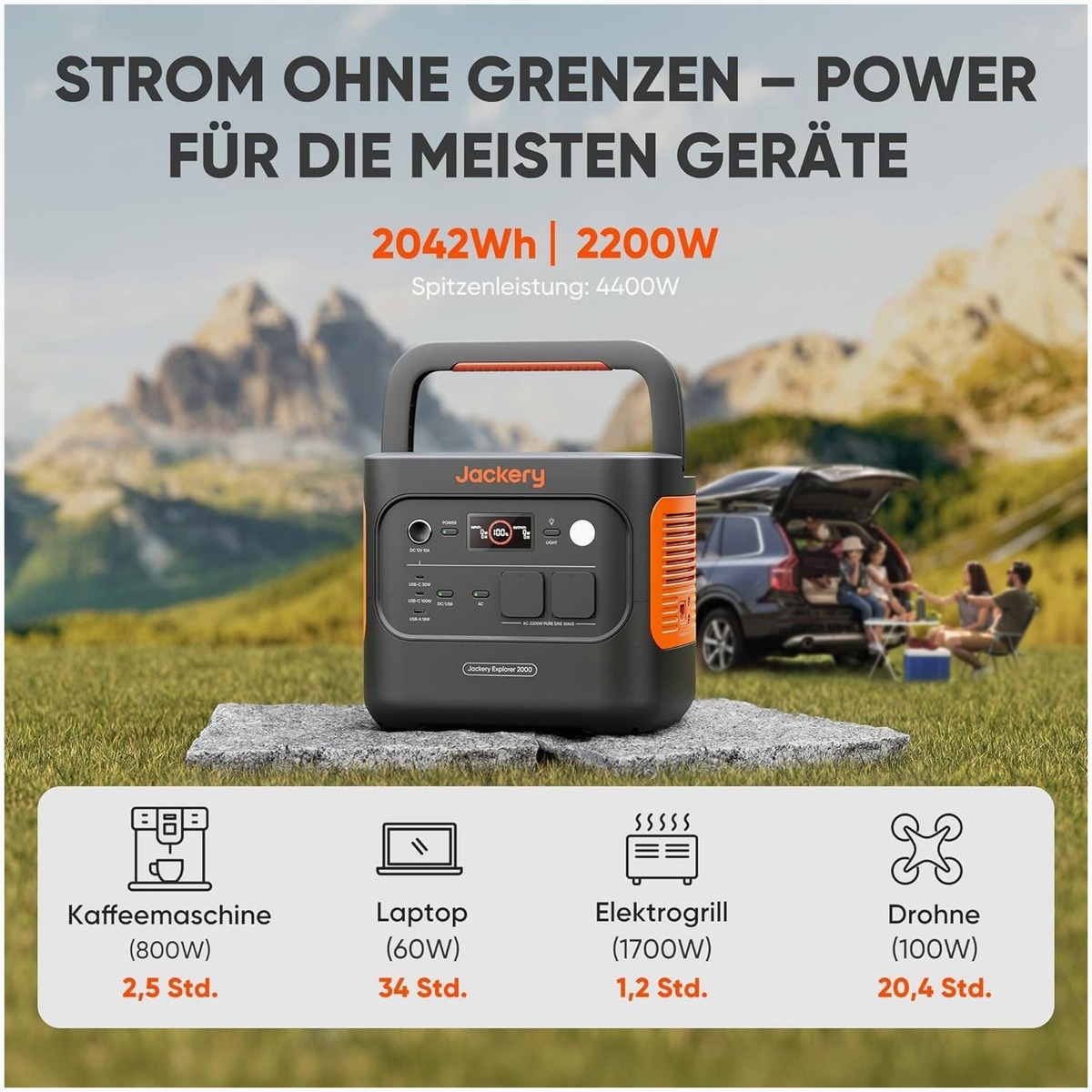 Jackery Jackery Explorer 2000 v2 – Seitenansicht