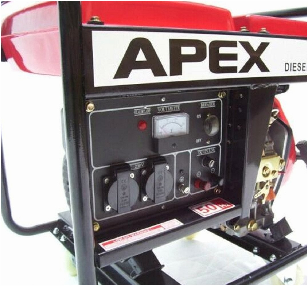 Apex Apex Diesel-Stromerzeuger - Robuste Notstromversor – Seitenansicht