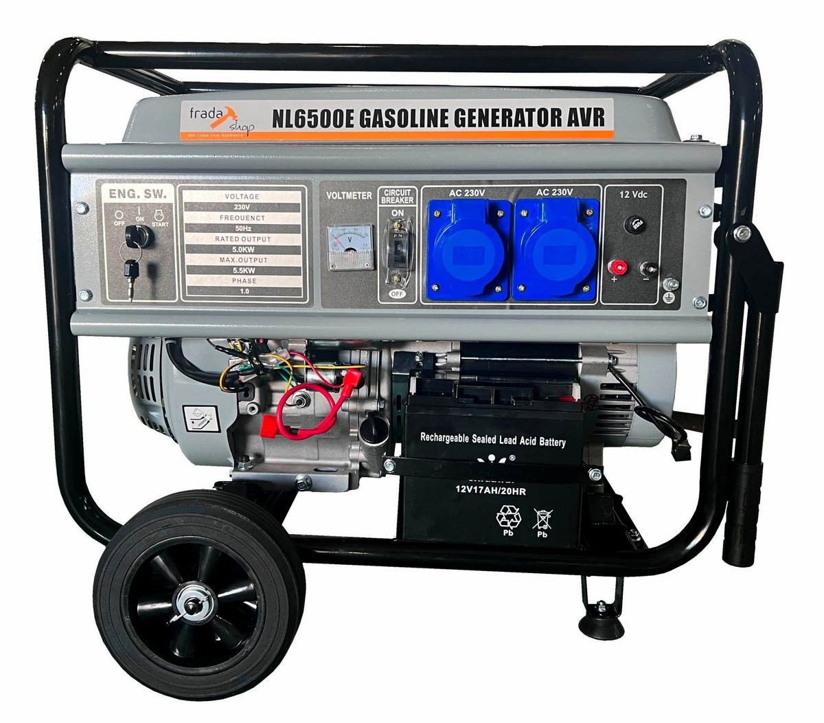 fradashop fradashop Stromerzeuger Benzin Generator AVR 5,5kV – Produktansicht