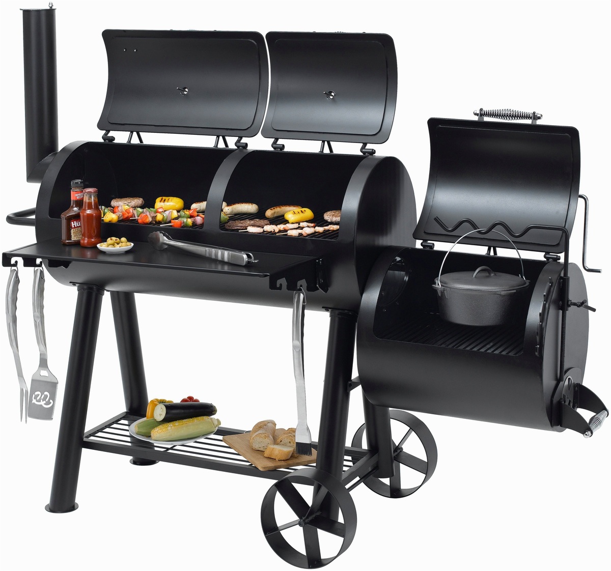 tepro-smoker-57201603-seitenansicht Tepro Tepro Indianapolis Smoker Grill, Maße: 184x88x153 – Seitenansicht
