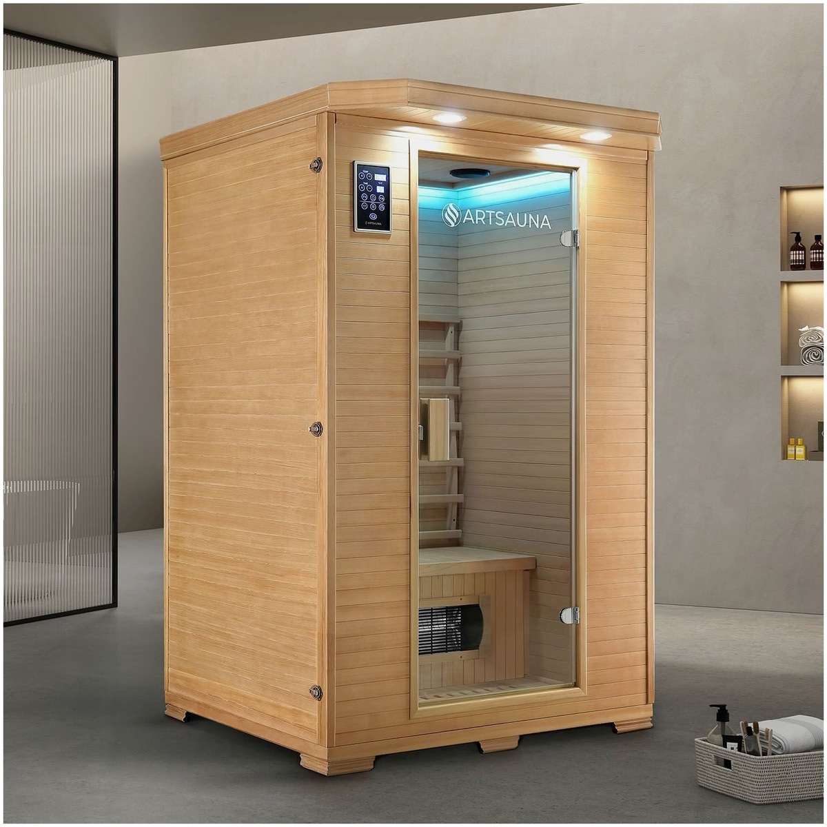 Artsauna Wellness-Oase Artsauna: Infrarotkabine für 2 Perso – Innenansicht
