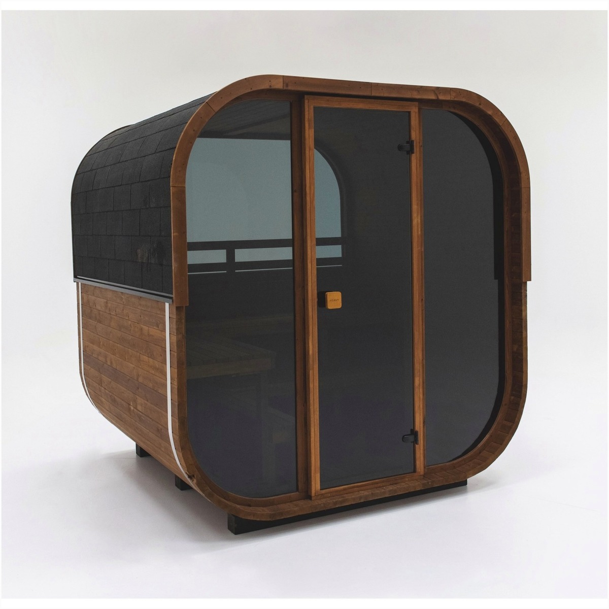 HEKLA HEKLA Hochwertige Outdoor-Sauna im modernen Würfel – Außenansicht