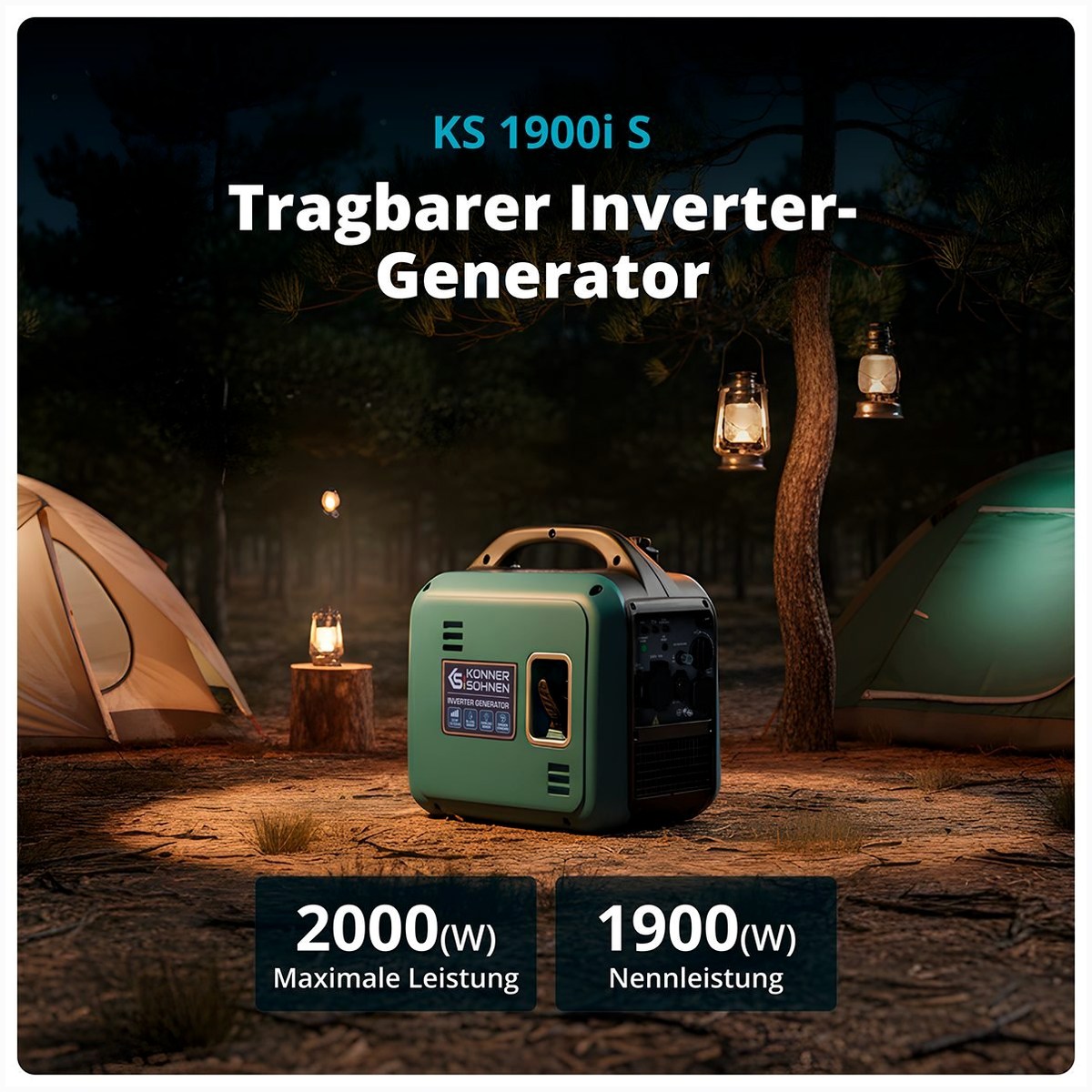 Könner & Söhnen Mobiler Inverter-Generator KS – Seitenansicht