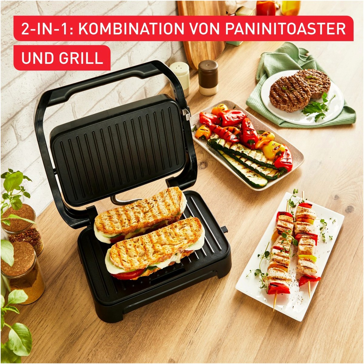 tefal-raeucherofen-67412370-detailansicht Tefal Tefal Inicio Compact Kontaktgrill GC270D, 2-in-1 M – Detailansicht