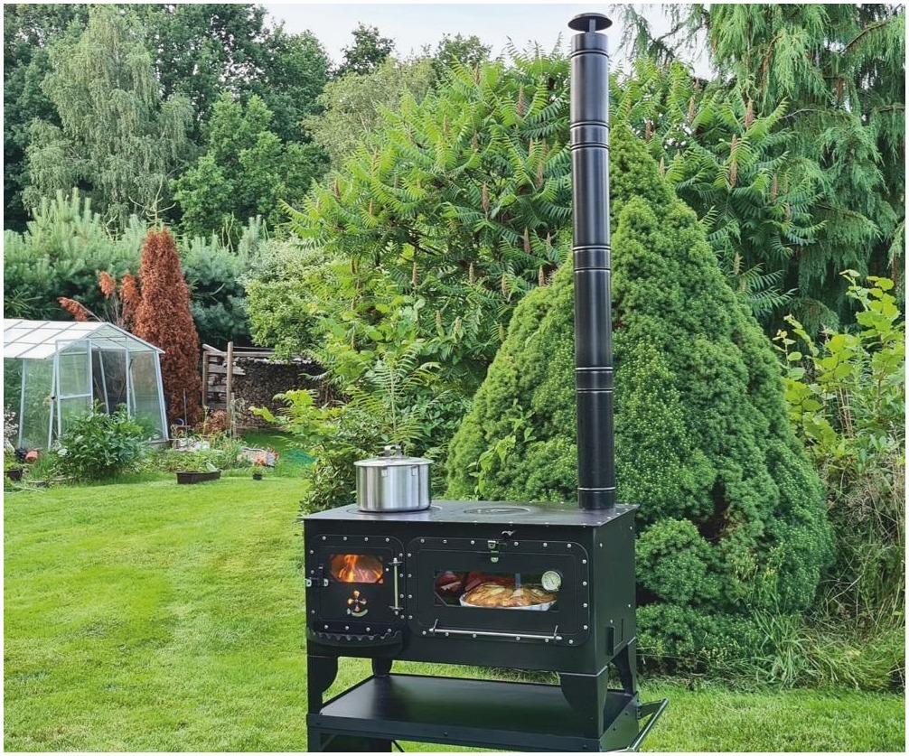 ECOfoxx ECOfoxx Outdoor-Küchenofen ELISE-XL mit Backfach - – Seitenansicht
