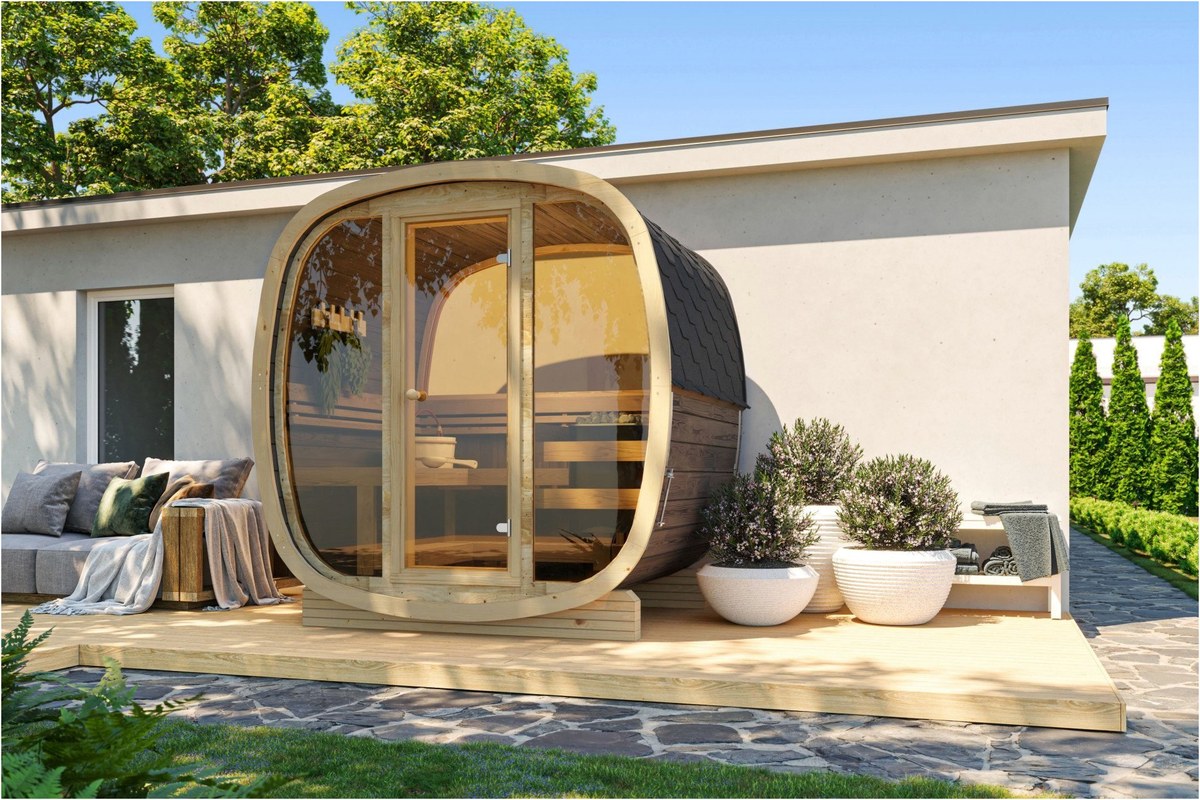 Finn Art Blockhaus Finn Art Blockhaus: Hochwertige Outdoor-Sauna für – Innenansicht