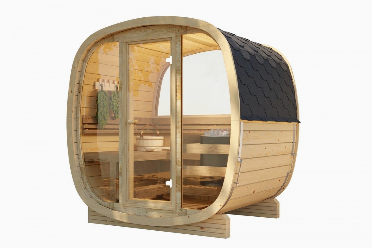 Finn Art Blockhaus Finn Art Blockhaus: Hochwertige Outdoor-Sauna für – Detailansicht