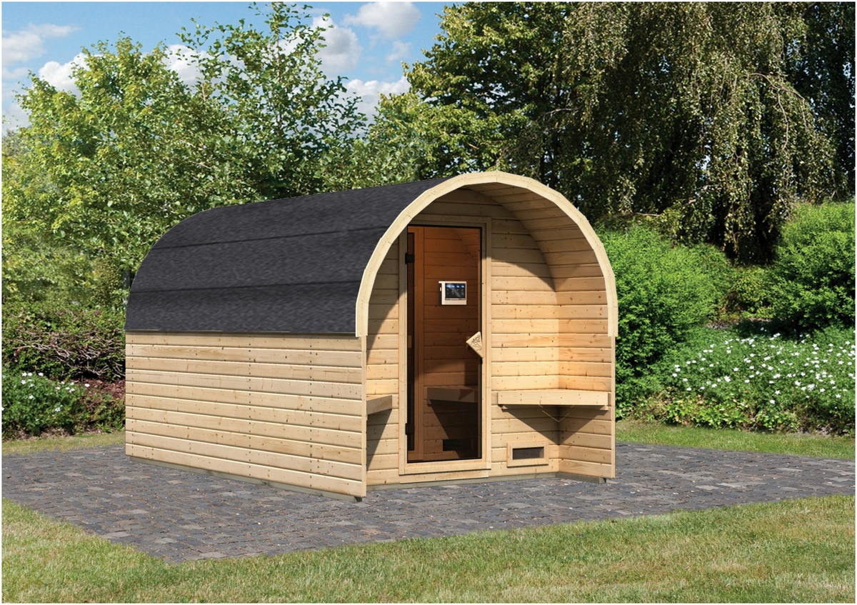 Karibu Karibu Fass-Sauna: Wellness-Oase in den eigenen vi – Innenansicht
