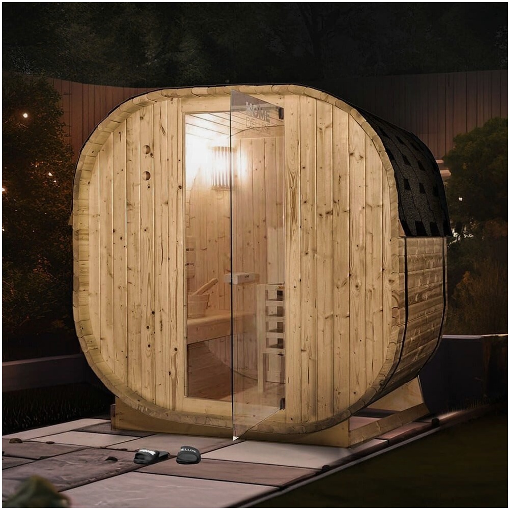 DEKO VERTRIEB BAYERN Exklusive Outdoor-Sauna: Entspannung in luxuriöser – Innenansicht