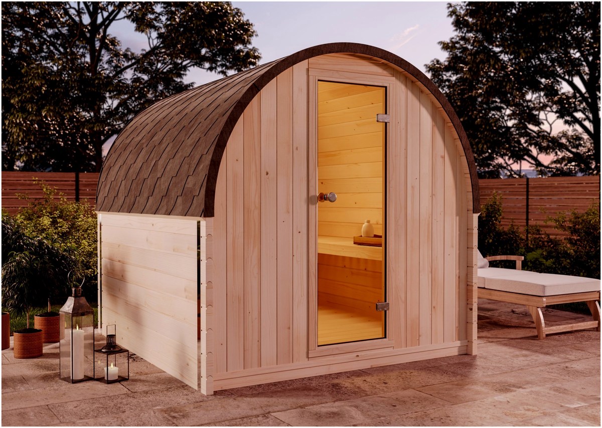 FinnTherm FinnTherm ScandiPod Comfort Gartensauna: Tradition – Innenansicht