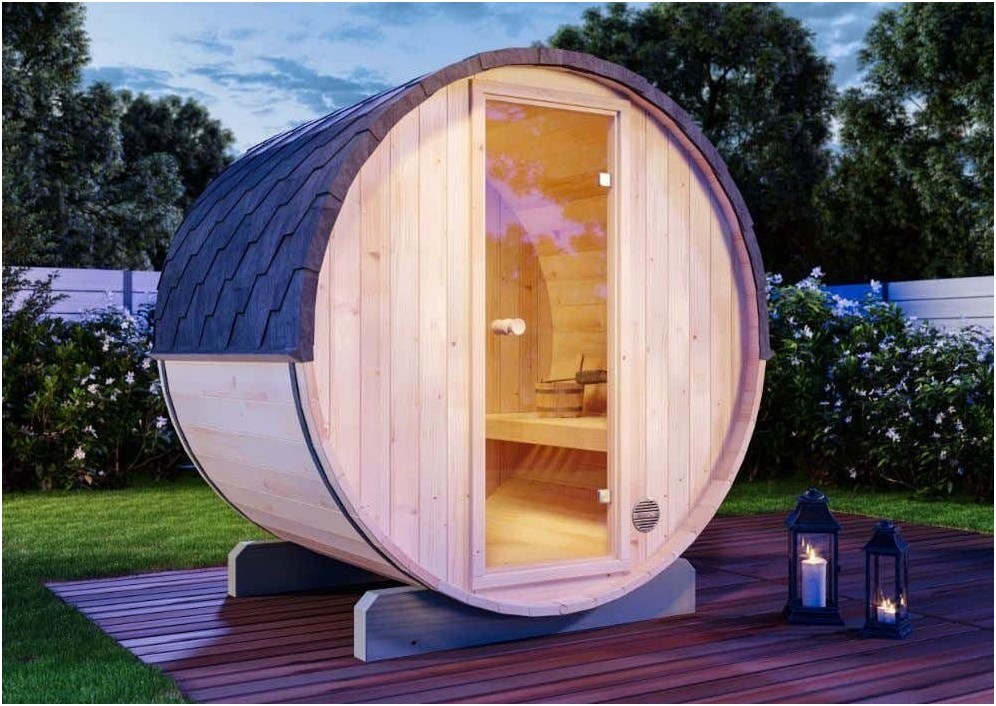 FinnTherm FinnTherm Kompakte Gartensauna - Gemütliches Sauna – Innenansicht