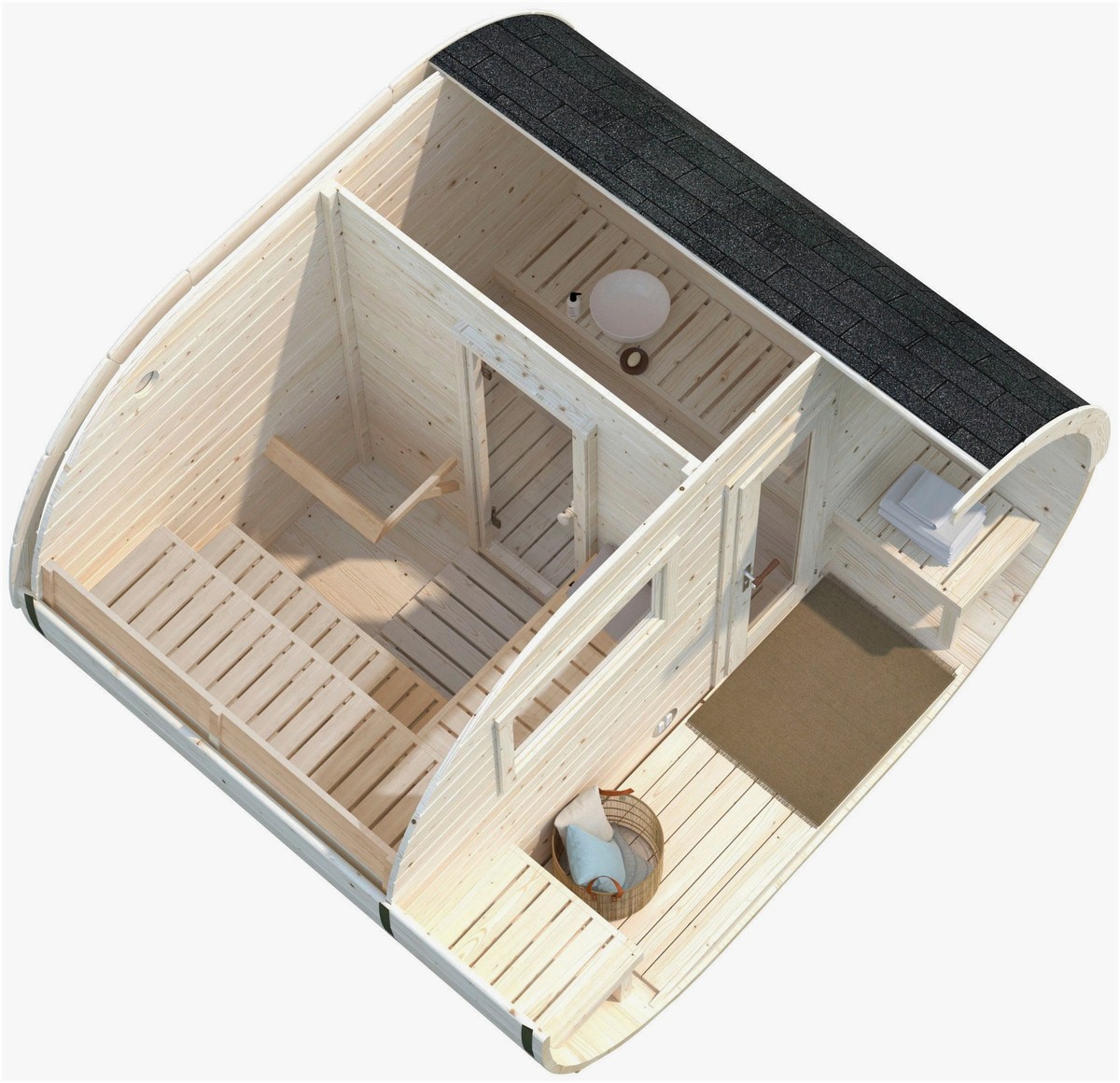 produkt-fasssauna-91978865-detailansicht Palmako Outdoor-Sauna: Ihr privates Wellness-Oase – Detailansicht
