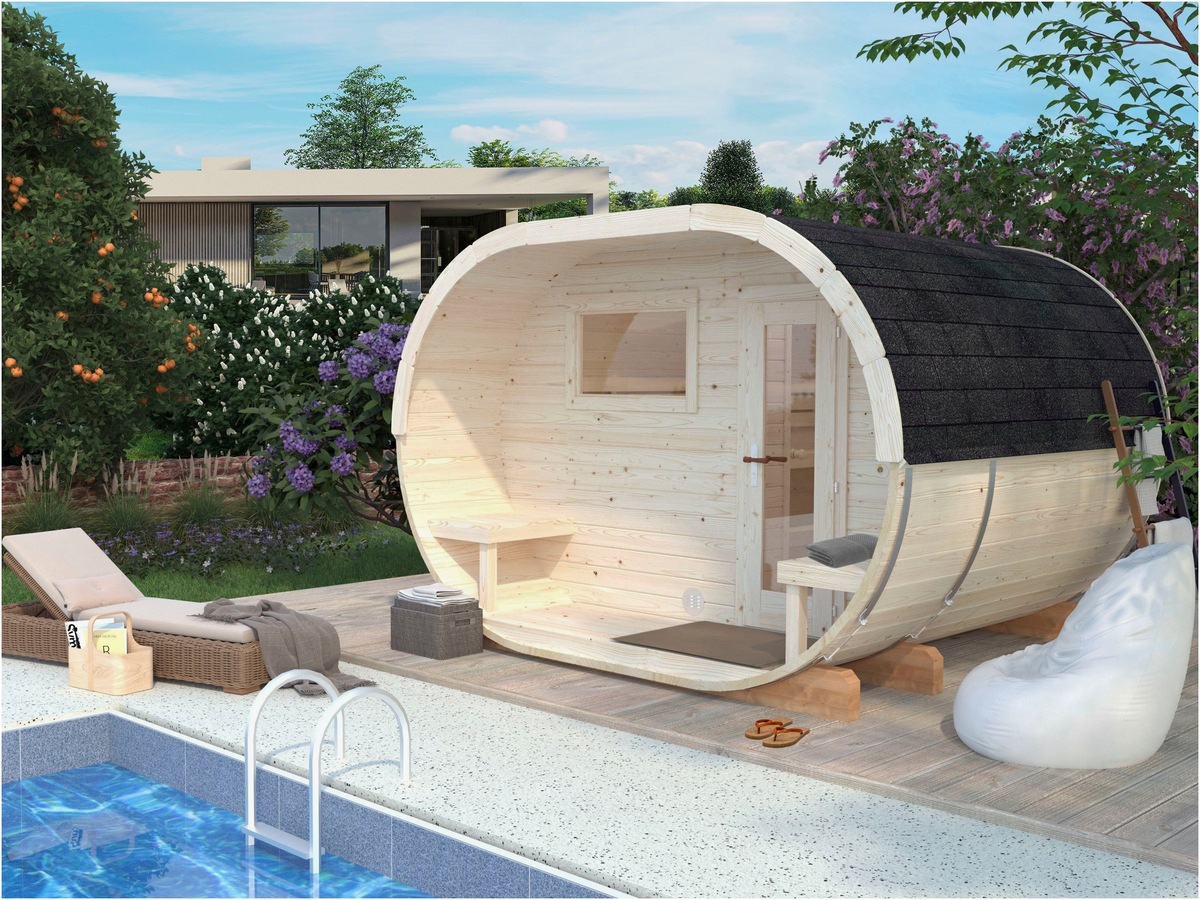 Palmako Outdoor-Sauna: Ihr privates Wellness-Oase – Außenansicht